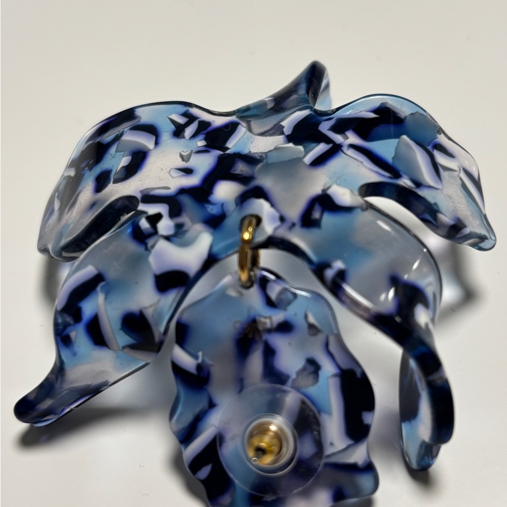 Lele Sadoughi Blue Orchid Acrylic Earrings - Picture 2 of 2